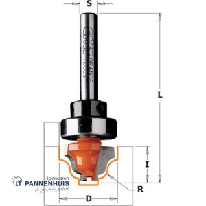 CMT Klassieke profielfrees met kogellager, HW D=34,9 x 18,5mm R=6,35 L=66 S=8 Z2