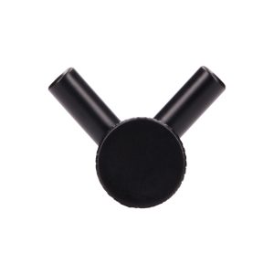 Kapstokhaak dubbel Zwart mat (150 6)