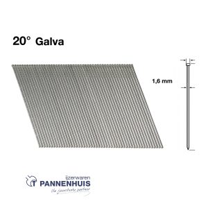 Kitpro FNP – 25 2000st Schuine 20° brads 16Ga [DNBA16]