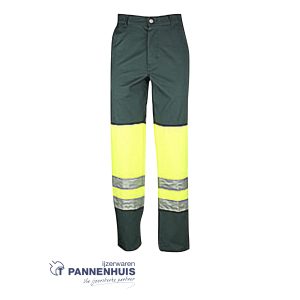 Broek hoge zichtbaarheid groen / geel