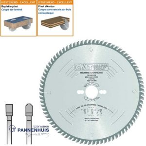 CMT Platencirkelzaag HW 250x30x3,2 Z80 HPL, Kunststof