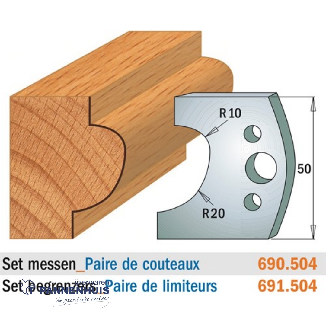 CMT Profielmessen I=50x4mm 2 stuks nr.504