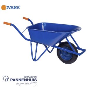 Ivana Kruiwagen staal 85L. ovale buis 4ply