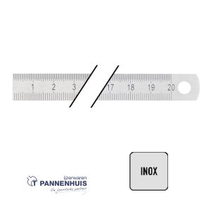 Promat Stalen liniaal lengte 200 mm roestvrij staal buigzaam