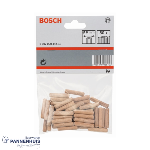 Bosch Houten deuvel gegroefd 6 x 30 mm 50x - Afbeelding 2