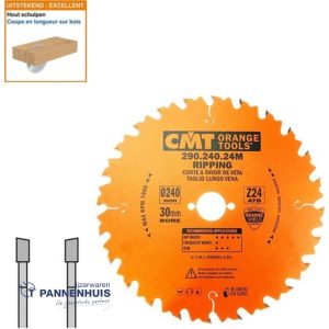 CMT Schulpcirkelzaag HW 240x30x2,8 Z24 Massieve houtsoorten