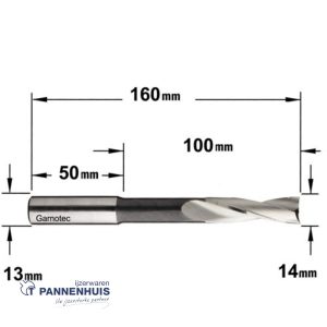 langgatboor gespiraliseerd 14mm schacht 13/50mm rechts