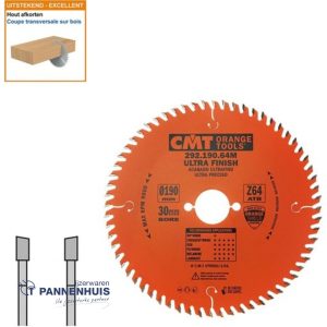 CMT Afkortcirkelzaag HW 190x30x2,6 Z64 Massieve houtsoorten