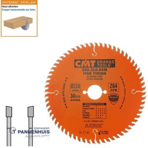 CMT Afkortcirkelzaag HW 210x30x2,8 Z64 Massieve houtsoorten