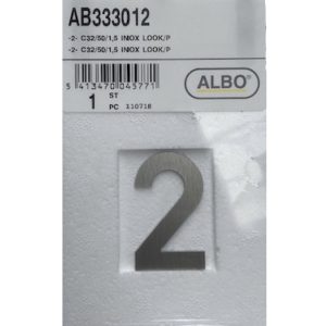 eSafe -2- cijfer inox look E32/050/1,5