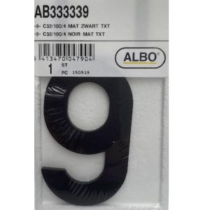 eSafe -9- cijfer mat zwart E32/100/1,5