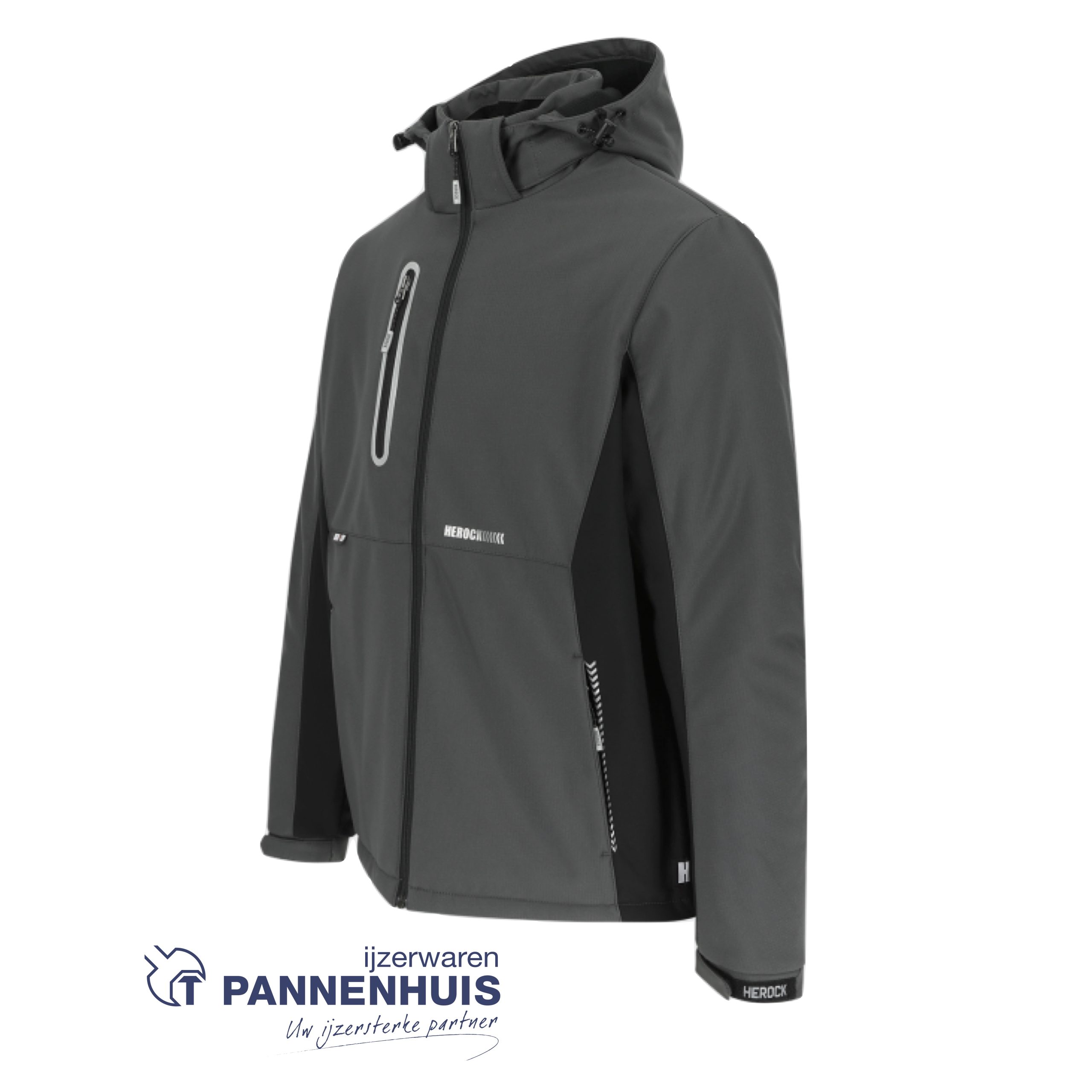 Herock Taris softshell vest Antraciet/Zwart XXL - Afbeelding 3