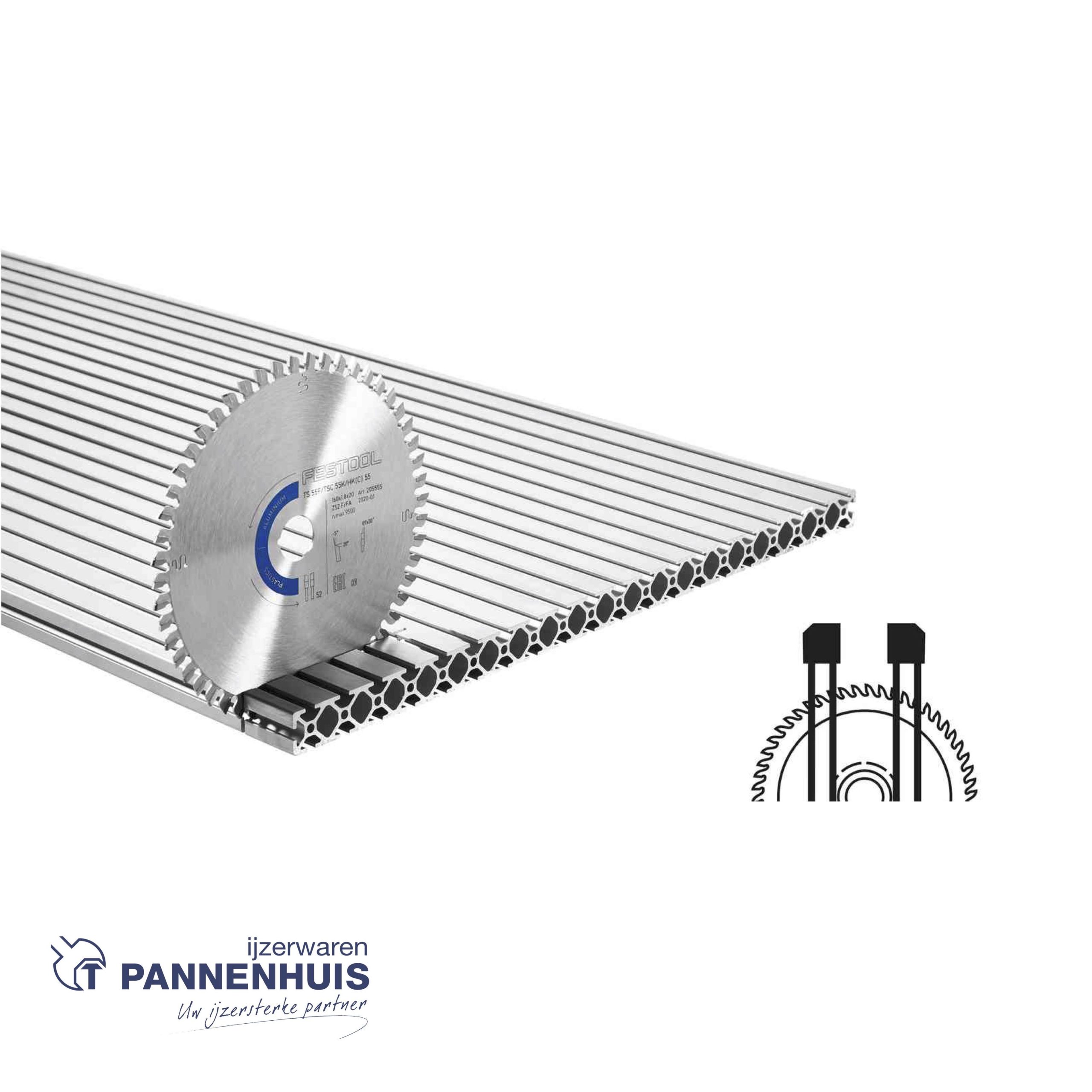 Festool Zaagblad HW 168x20x1,8 F/FA52 (TS 60 K, CSC-SYS 50) - Afbeelding 2