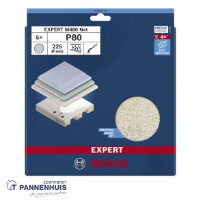 Bosch Schuurnet d. 225 mm K 80 5x M480 Best for Wood and Paint