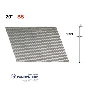 Kitpro FNP – 32 2000st INOX Schuine 20° brads 16Ga RVS [DNBA16]