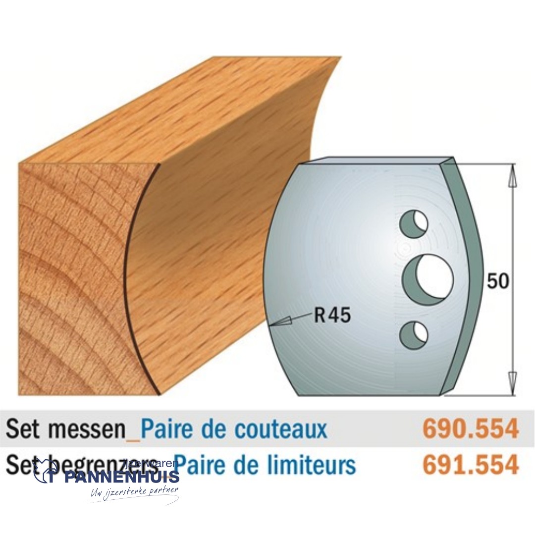 CMT Profielmessen I=50x4mm 2 stuks nr.554