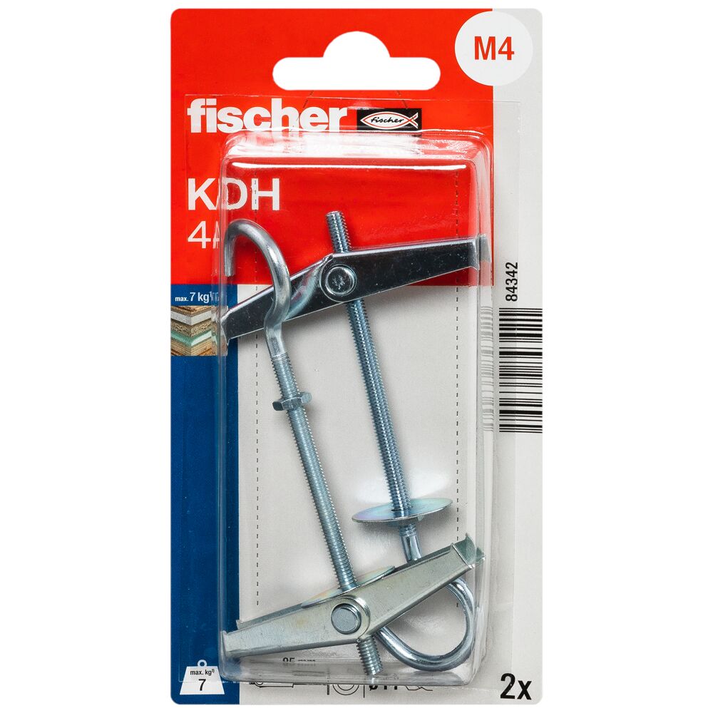 fischer Tuimelplug KDH 4 met haak (blister) - Afbeelding 2