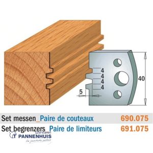 CMT Profielmessen I=40x4mm 2 stuks nr.075