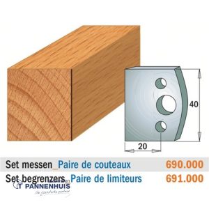 CMT Profielmessen I=40x4mm 2 stuks nr.000