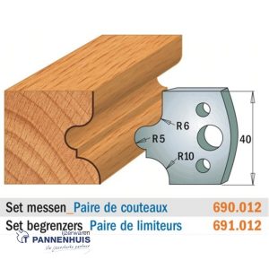 CMT Profielmessen I=40x4mm 2 stuks nr.012