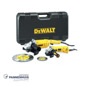 Dewalt DWE492SDT set: 2200W Haakse slijper 125/230mm met 2 diamantschijven
