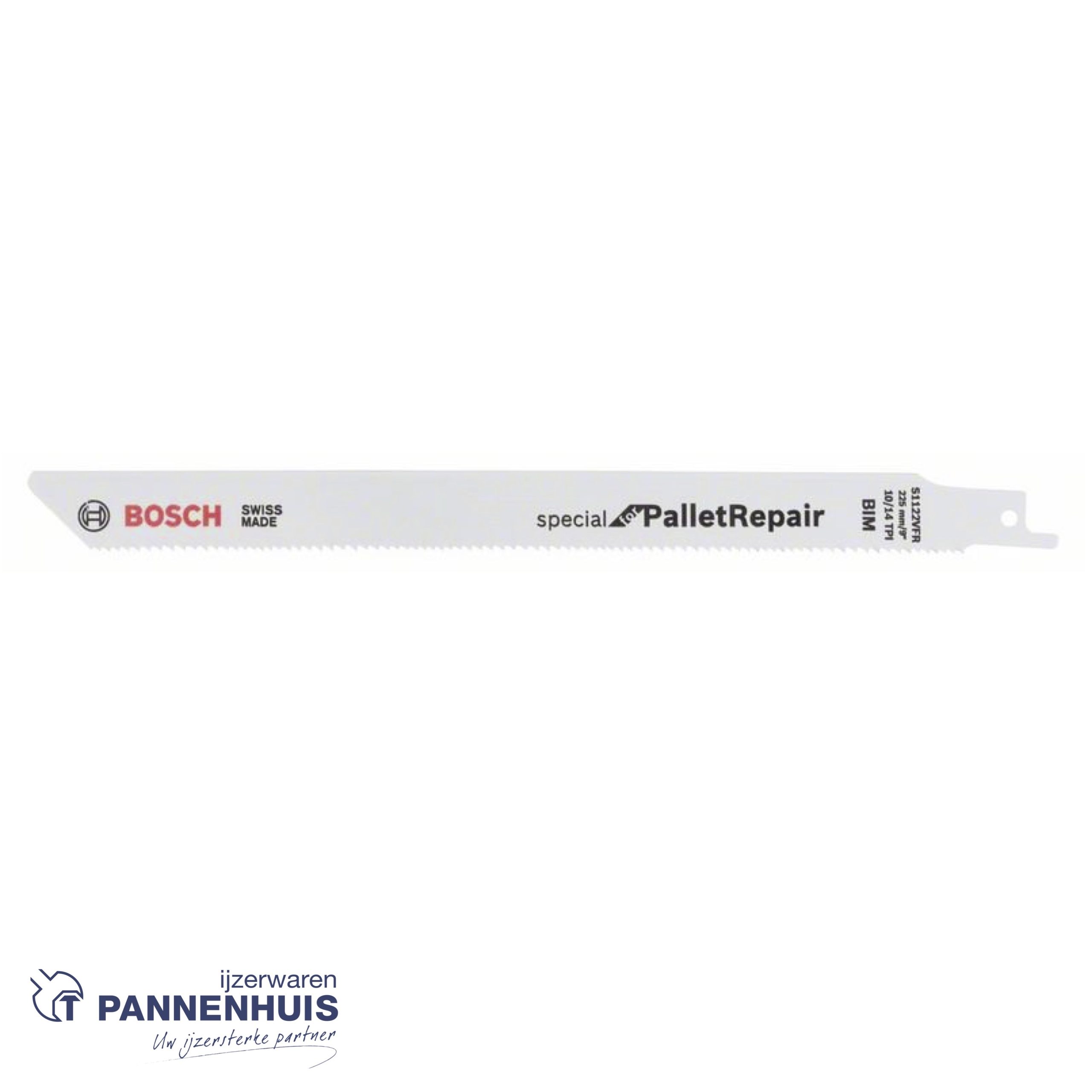 Bosch Reciprozaagblad PRO Pallet Repair S1132VFR zaagblad, 0,9 x 19 x 225 mm, 5 stuks