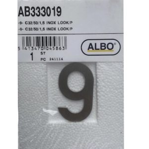 eSafe -9- cijfer inox look E32/050/1,5