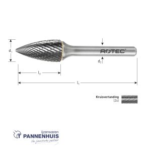 HM Stiftfrees G 8×19 boomvorm spits, model G