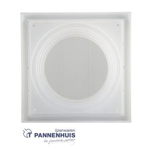 Renson PVC dampkaprooster met klep nr.741 (100->130) Wit