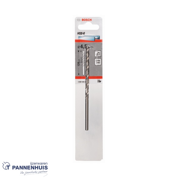 Bosch Metaalboor HSS-G, DIN 340, 4,5 x 82 x 126 mm - Afbeelding 2