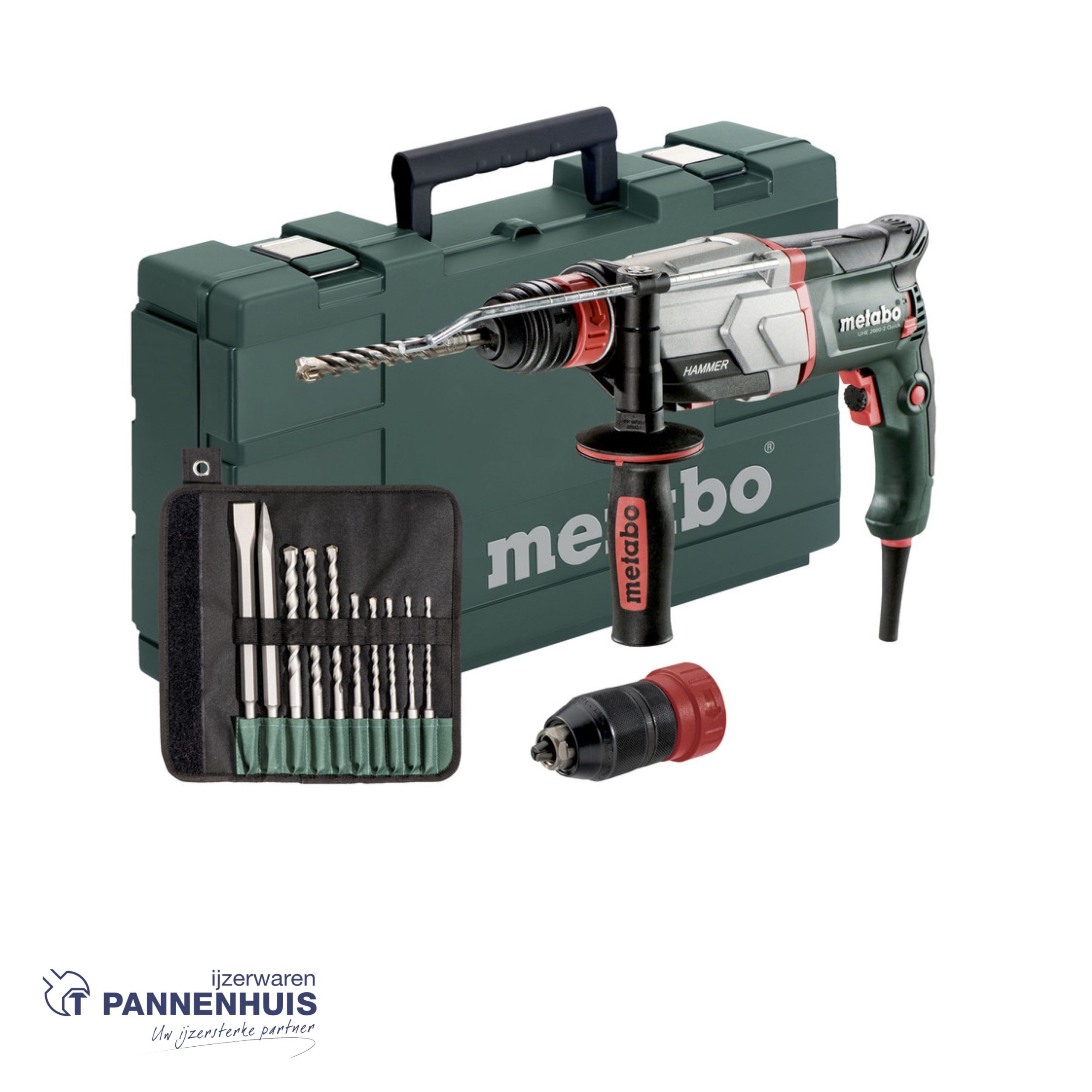 Metabo UHE 2660-2 Quick Multihamer 2de boorkop + set 10 stuks