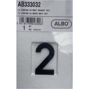 eSafe -2- cijfer mat zwart E32/050/1,5