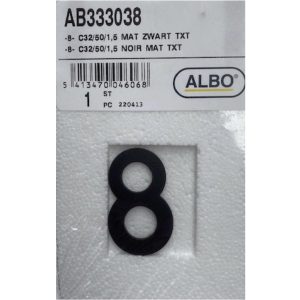 eSafe -8- cijfer mat zwart E32/050/1,5