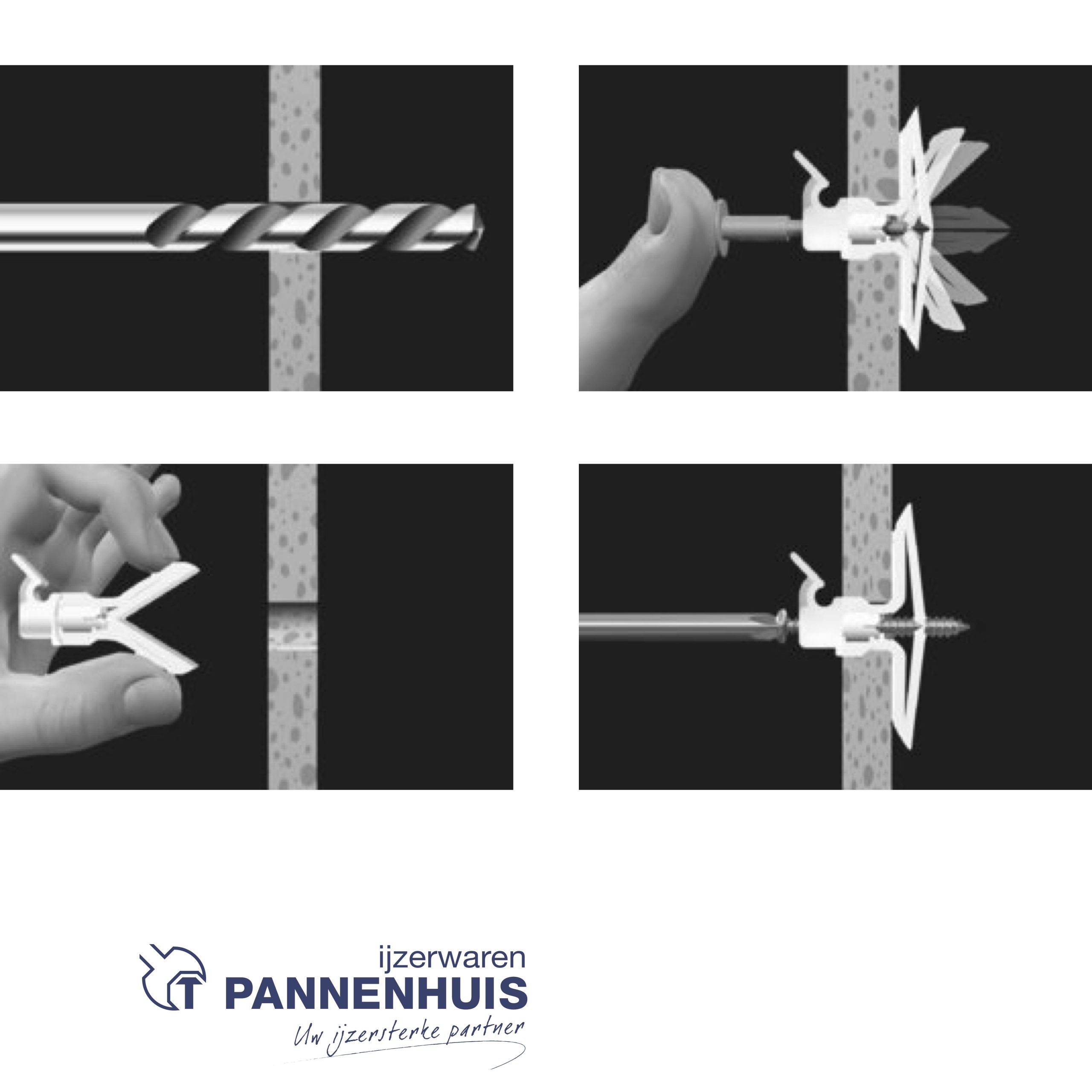 Toggler TH Hollewandhaak Plug 9-13mm 6 st (oranje) - Afbeelding 3