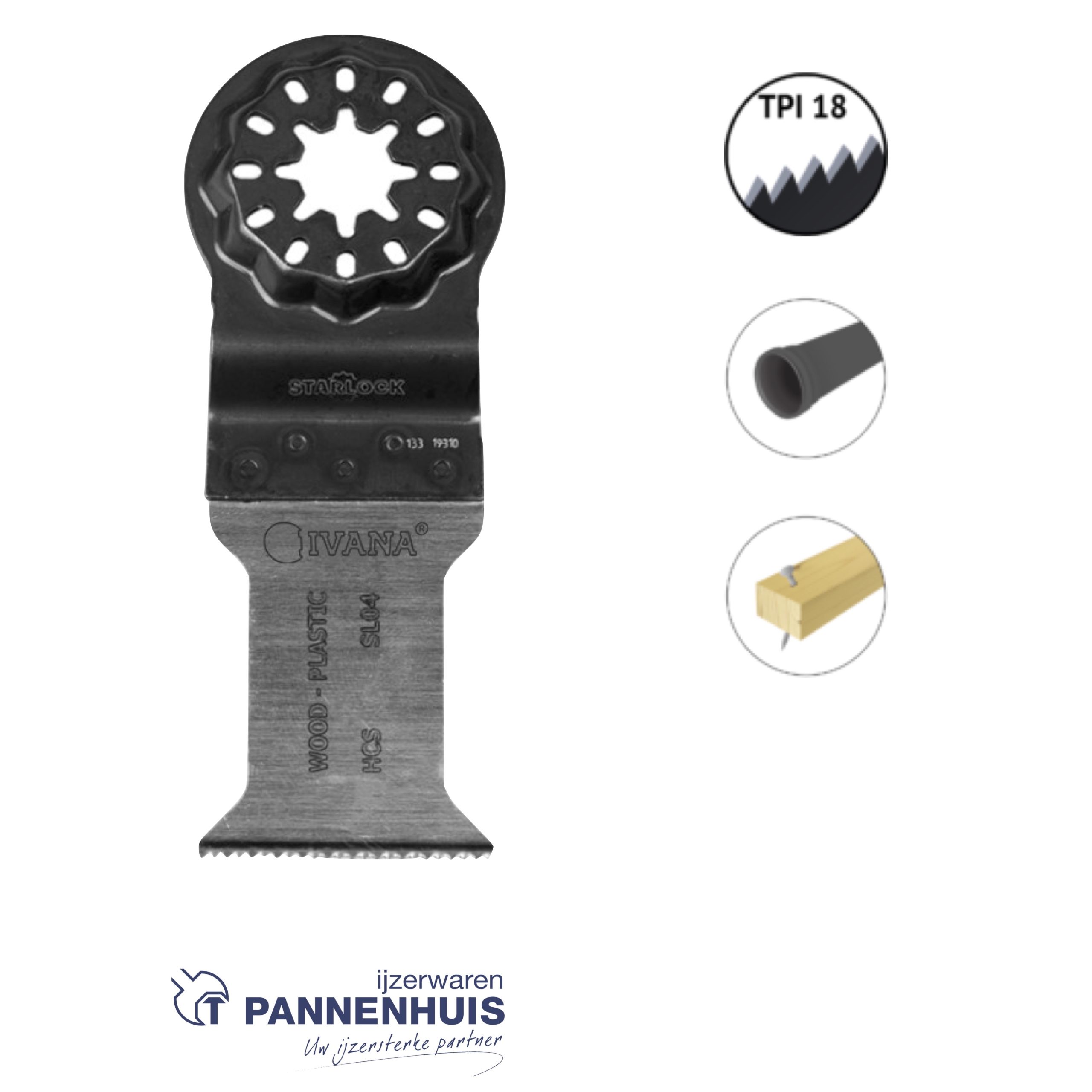 Ivana segmentzaagblad SL04 Standaard 35x50mm HCS 3st