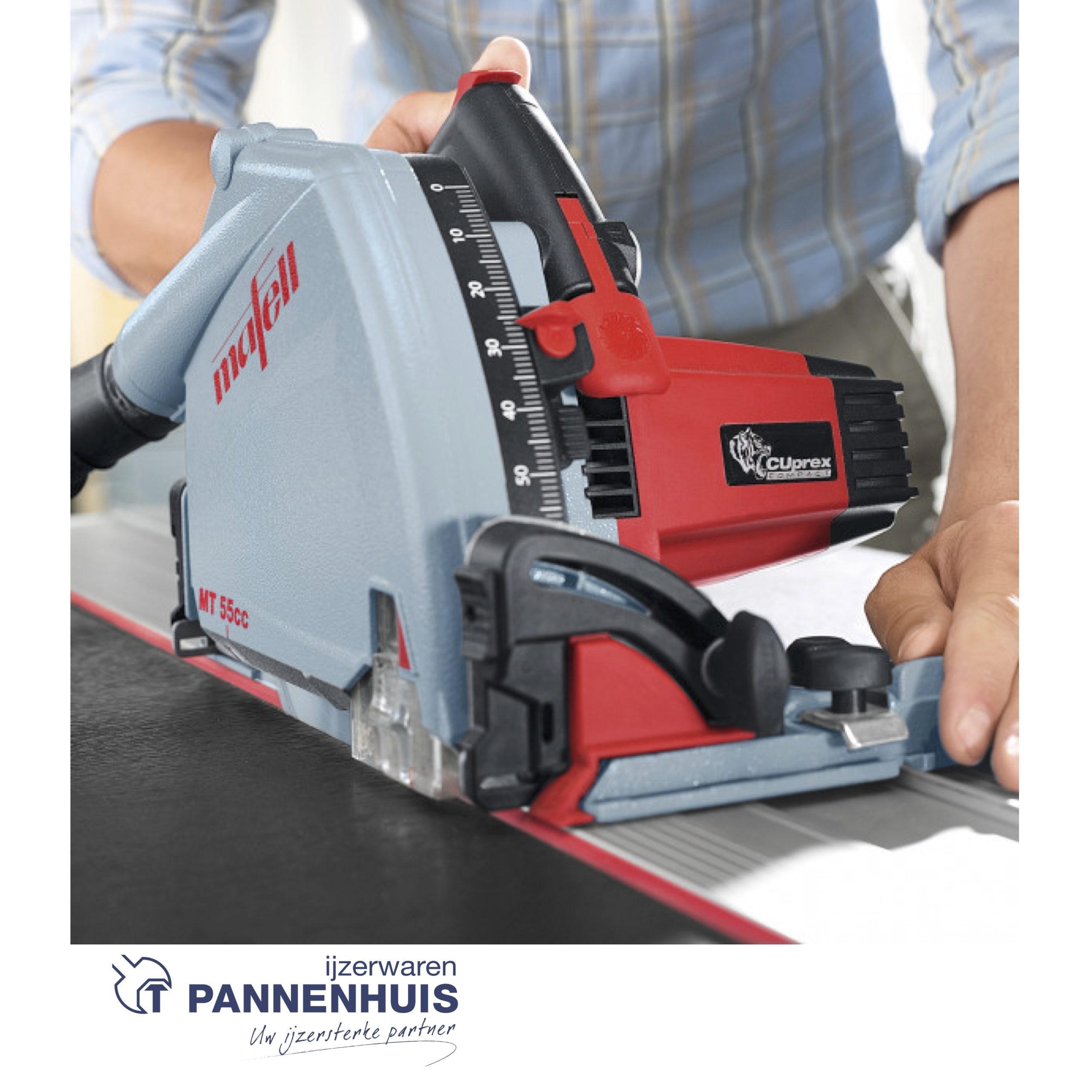 Mafell Invalzaag MT 55 cc MidiMAX in T-MAX + zaagblad F 160 geleidingsrail - Afbeelding 3