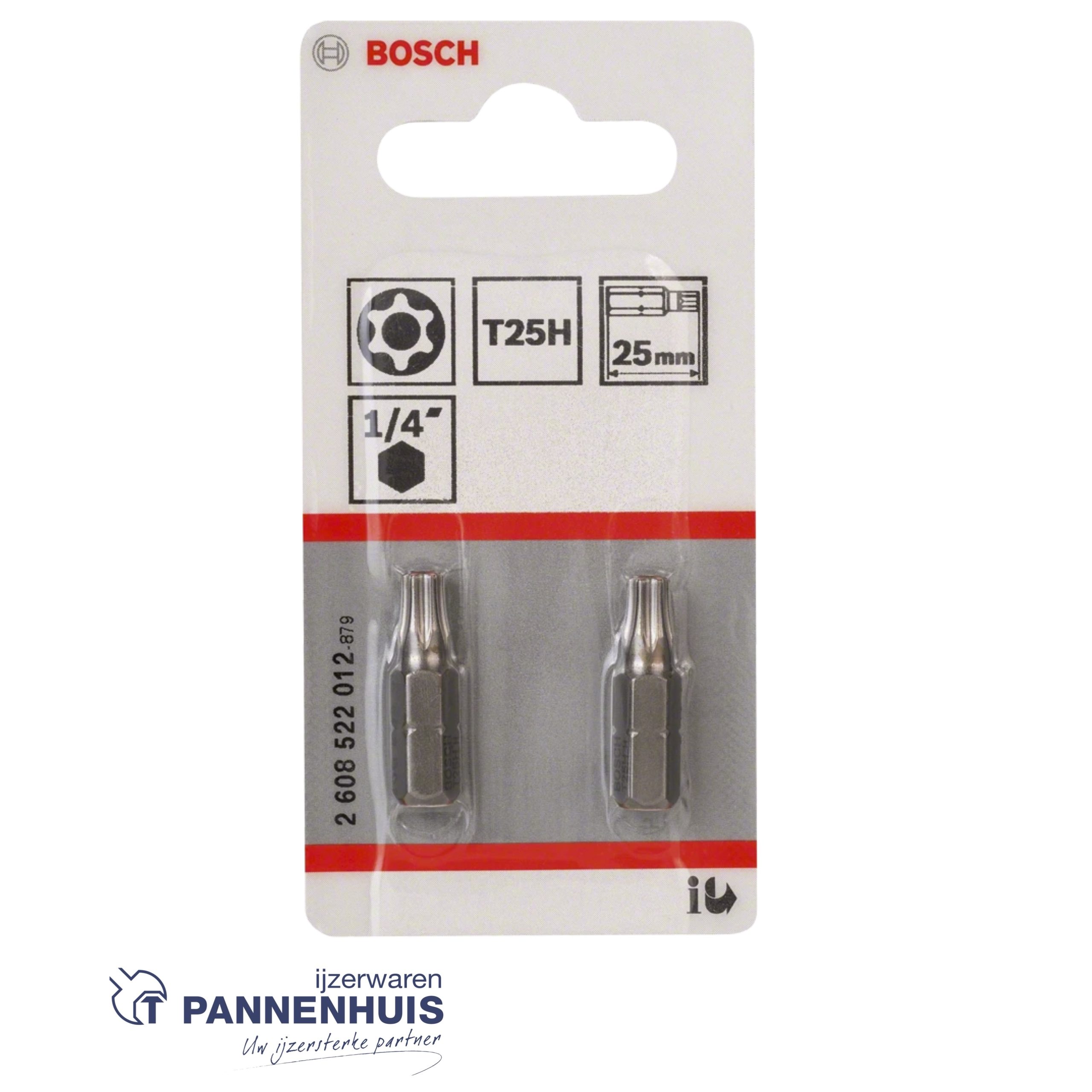 Bosch 2x Bit extra-hard Security Torx T25H, 25 - Afbeelding 2