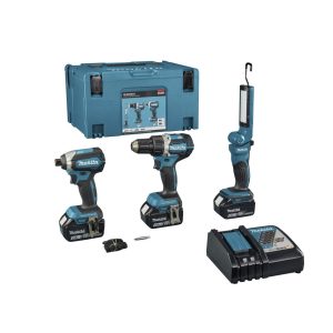 Makita Combiset LXT DDF484+DTD153+DEWDML801+3XBL1850B+DC18RC OP=OP