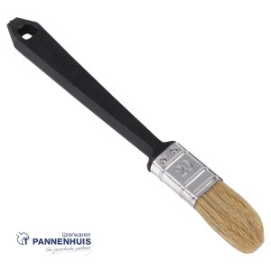 Wegwerp Platte kwast mt. 20, Wit varkenshaar, kunststof steel