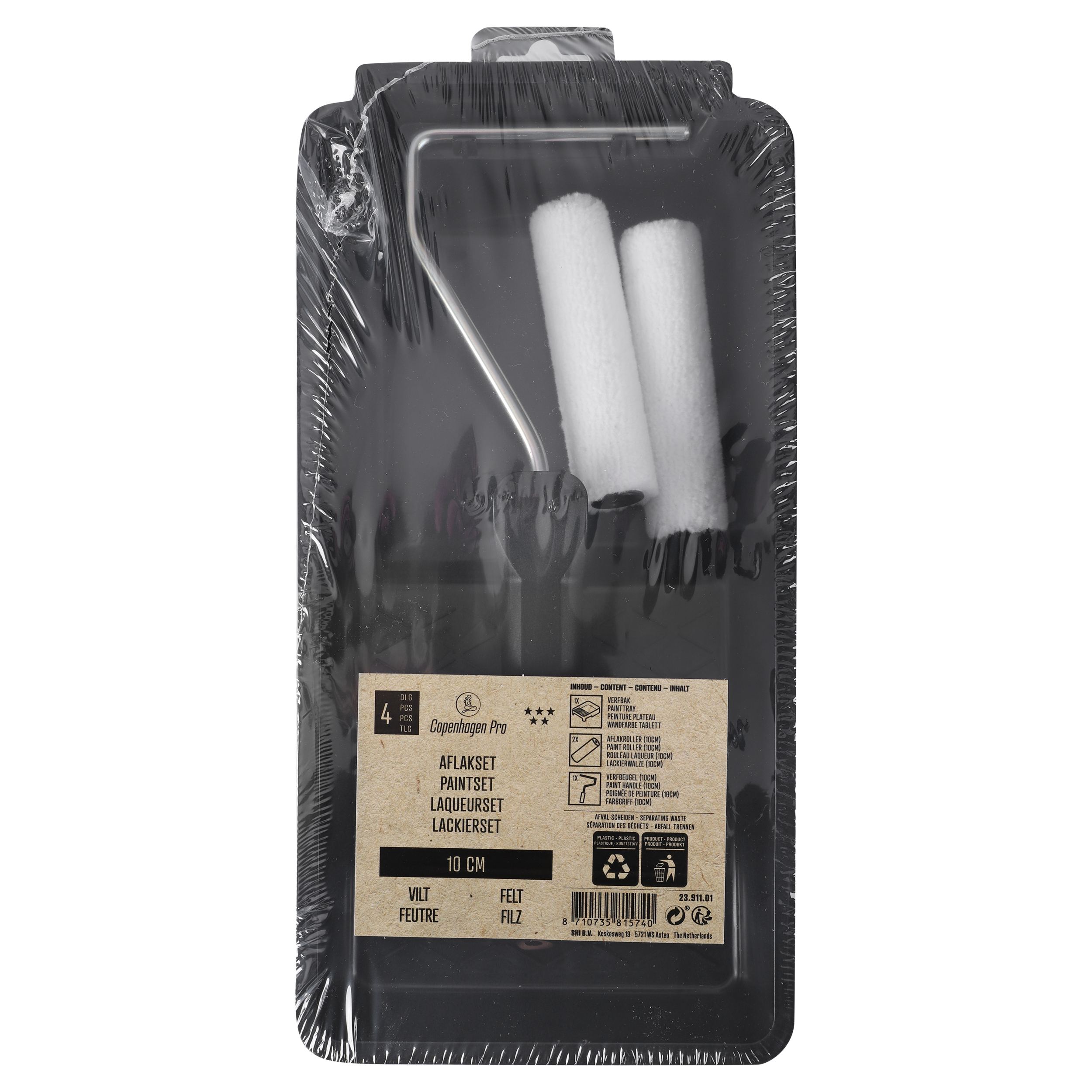 Copenhagen Pro aflakset 4-delig - vilt - 10 cm - 5 mm vacht - Afbeelding 2