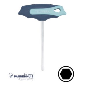 Tecwerk Stiftsleutel met dwarsgreep  2 mm klinglengte 100 mm