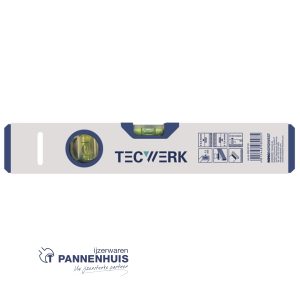 Tecwerk Waterpas 50 cm aluminium zilver ± 0,5mm/m