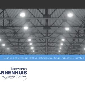 Lumx Hoogbouwlamp HB-150 – 150W – 6000K – 150lm/W, 22500 Lummen Incl. veiligheidslijn