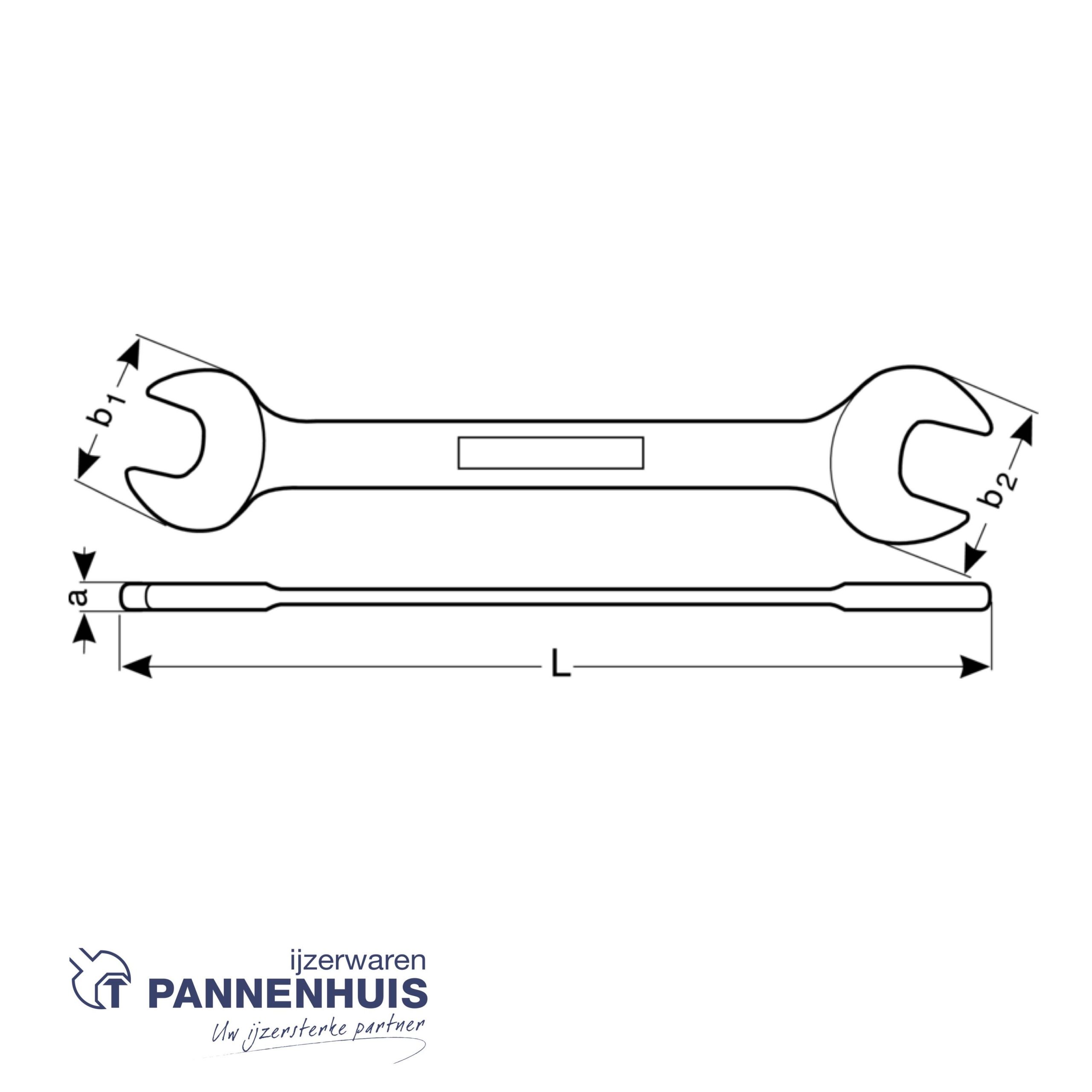 Bahco Steeksleutel 20 mm x 22 mm lengte 225 mm - Afbeelding 3