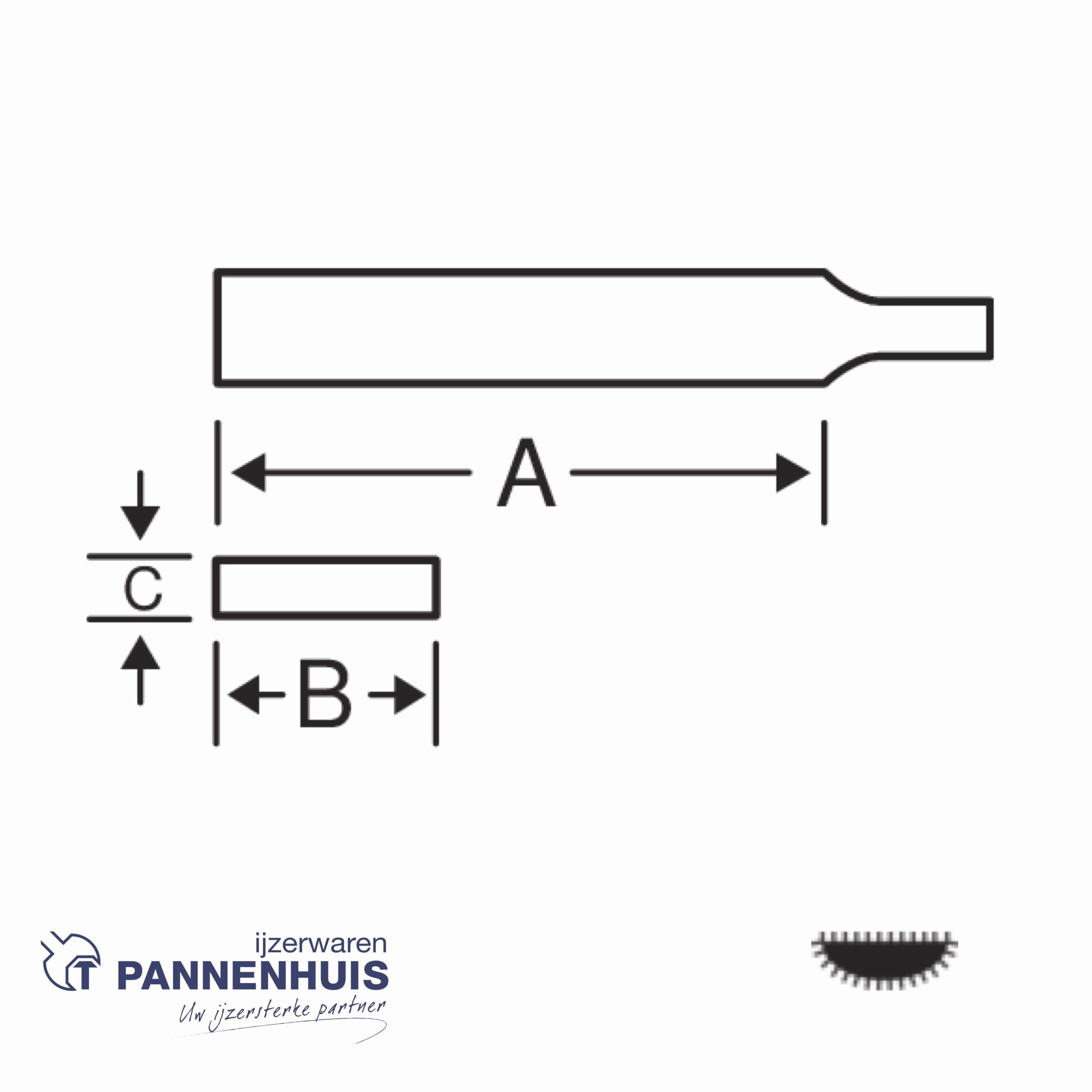 Bahco Halfronde vijl met hecht basterd 200 mm 8" - Afbeelding 3