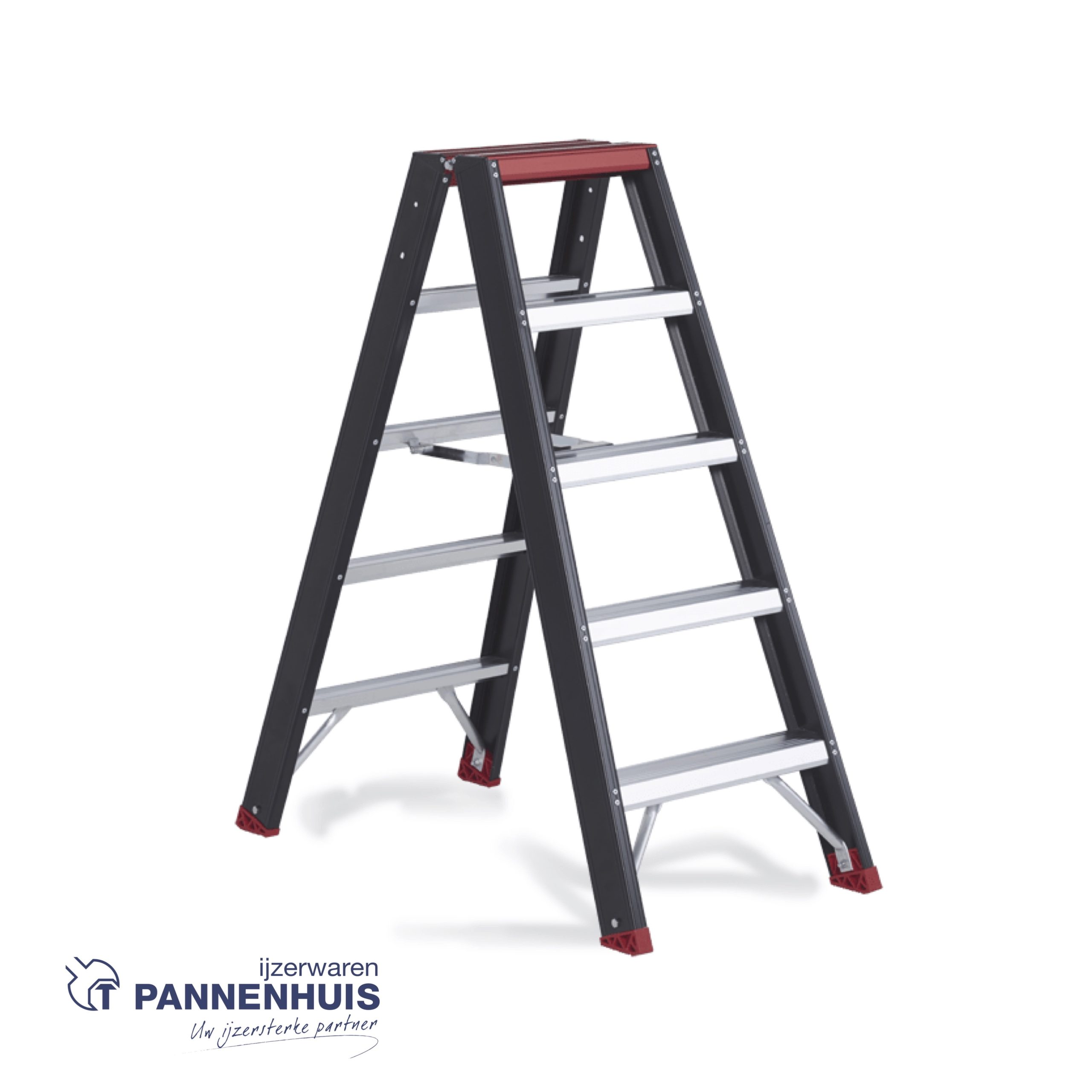 Altrex Taurus dubbele trapladder 2x5 - 120cm - 8,9kg zwart