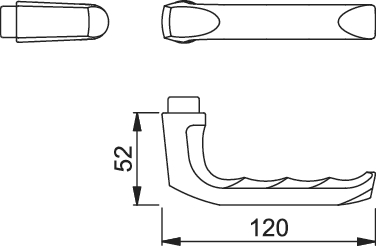 krukken 113 f1 met lange tige NAAKT - Afbeelding 2