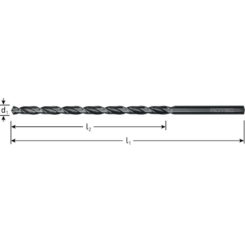 HSS lange metaalboor DIN1869 ø 12,0 x 375 mm Serie 2 - Afbeelding 2