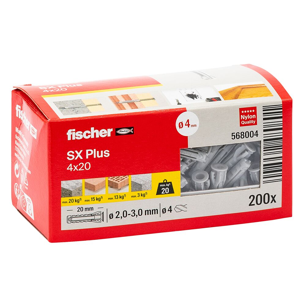 fischer plug SX Plus 4 x 20 (200st) - Afbeelding 2
