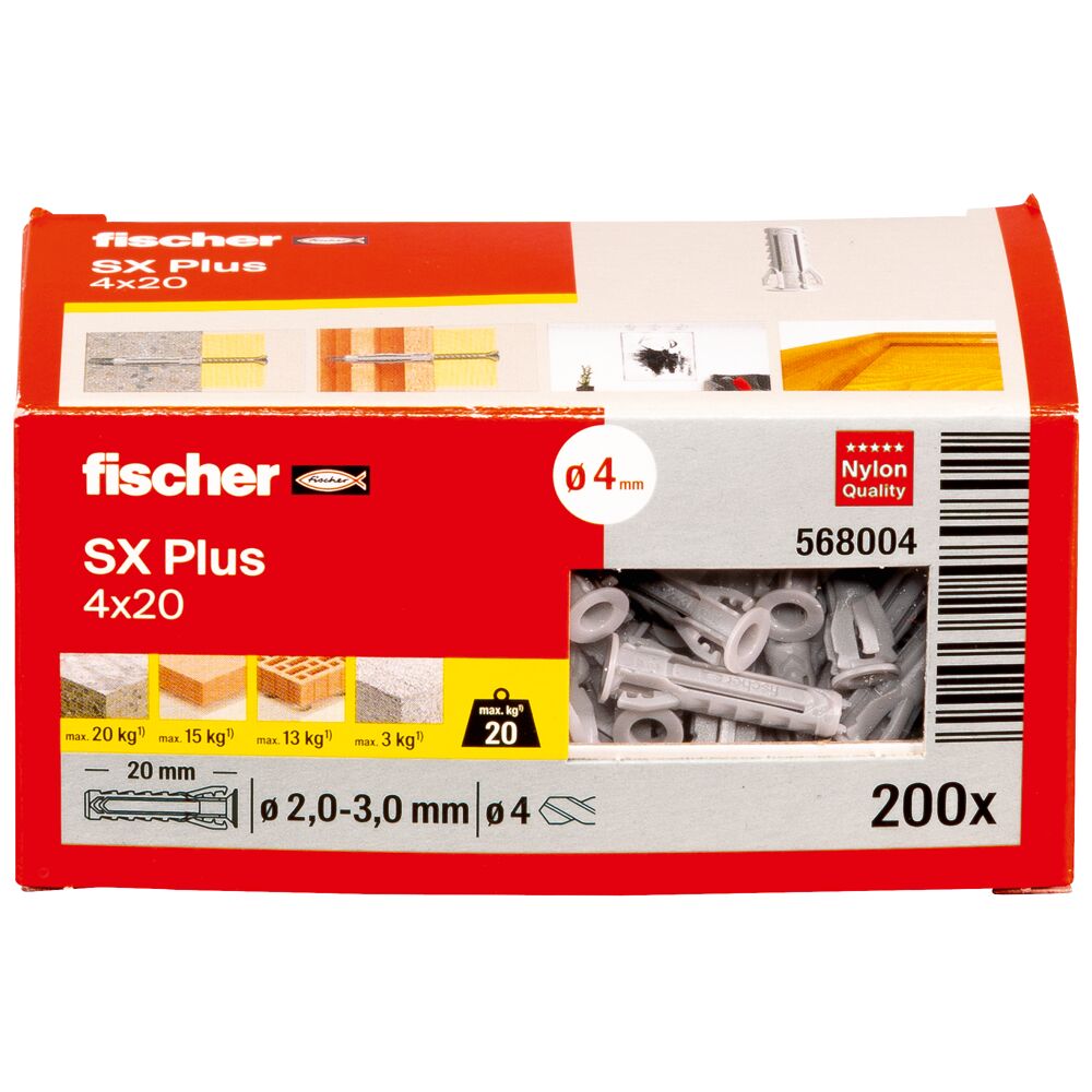 fischer plug SX Plus 4 x 20 (200st) - Afbeelding 5